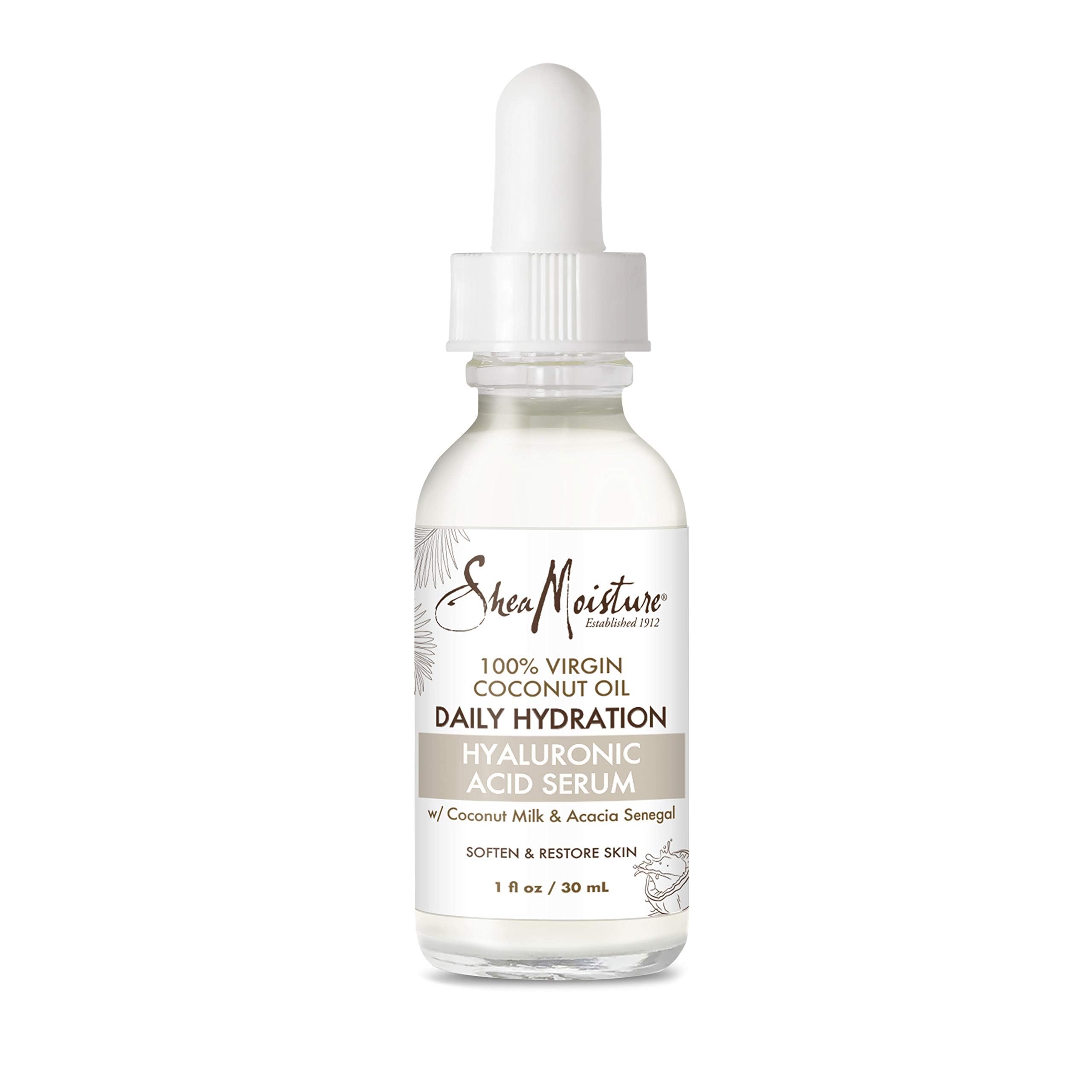 SheaMoisture Serum con ácido hialurónico, textura ligera para piel seca.