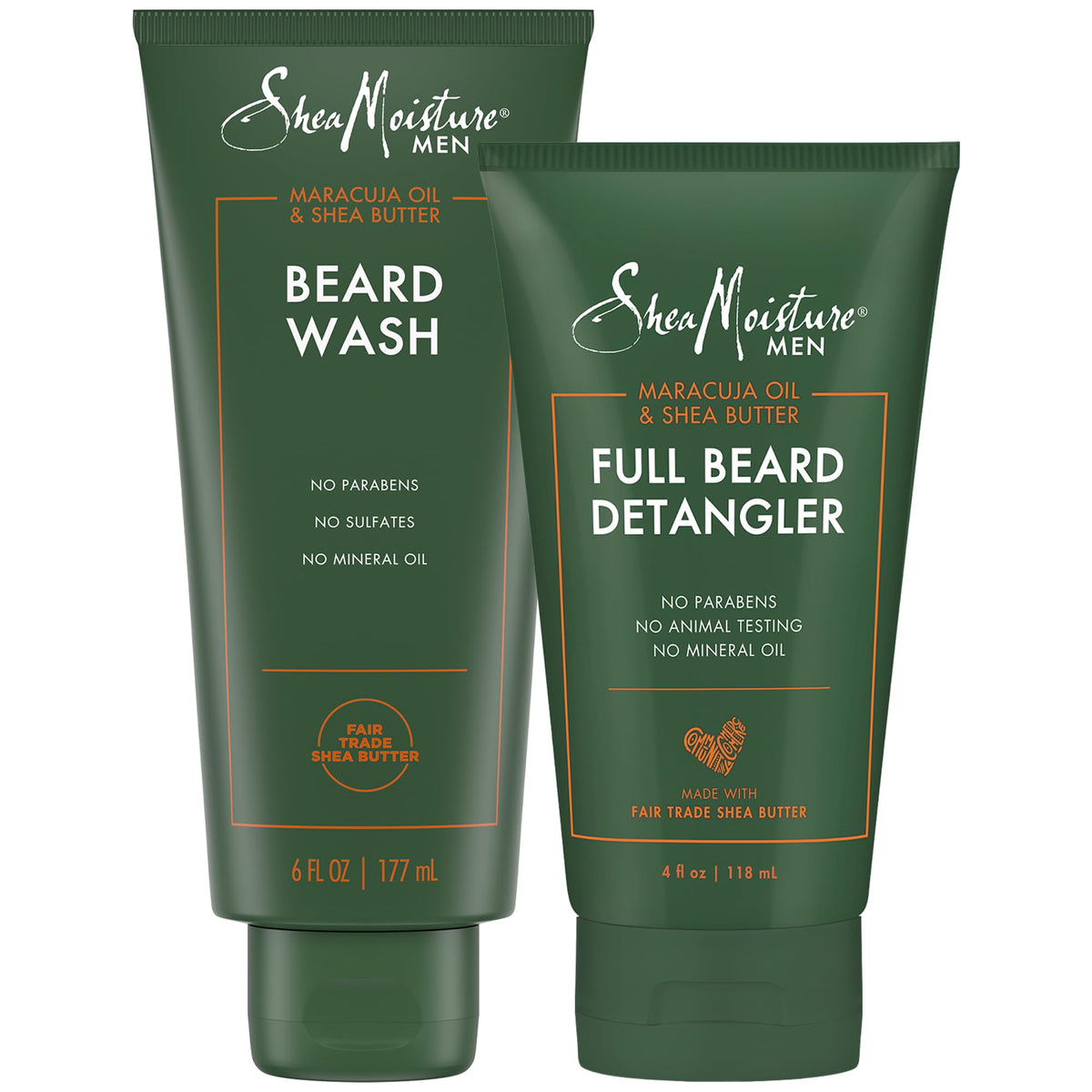 Conjunto SheaMoisture para barba: lavado y desenredado en una práctica caja de regalo.
