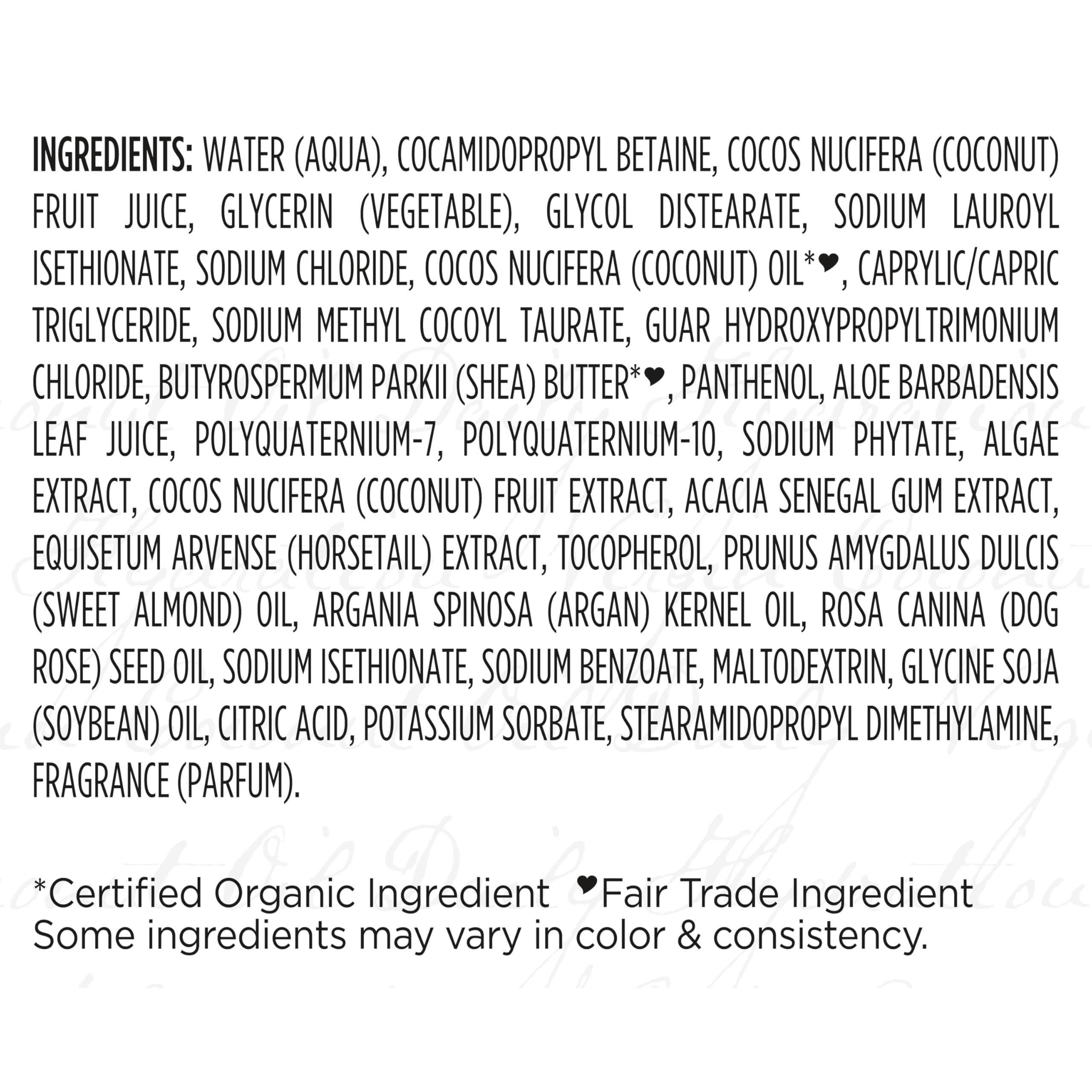 Aroma a coco que acompaña el lavado