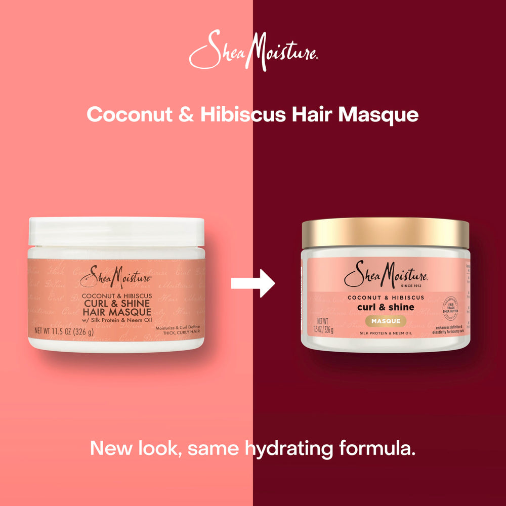 Textura crema SheaMoisture coco hibisco para hidratación intensa.