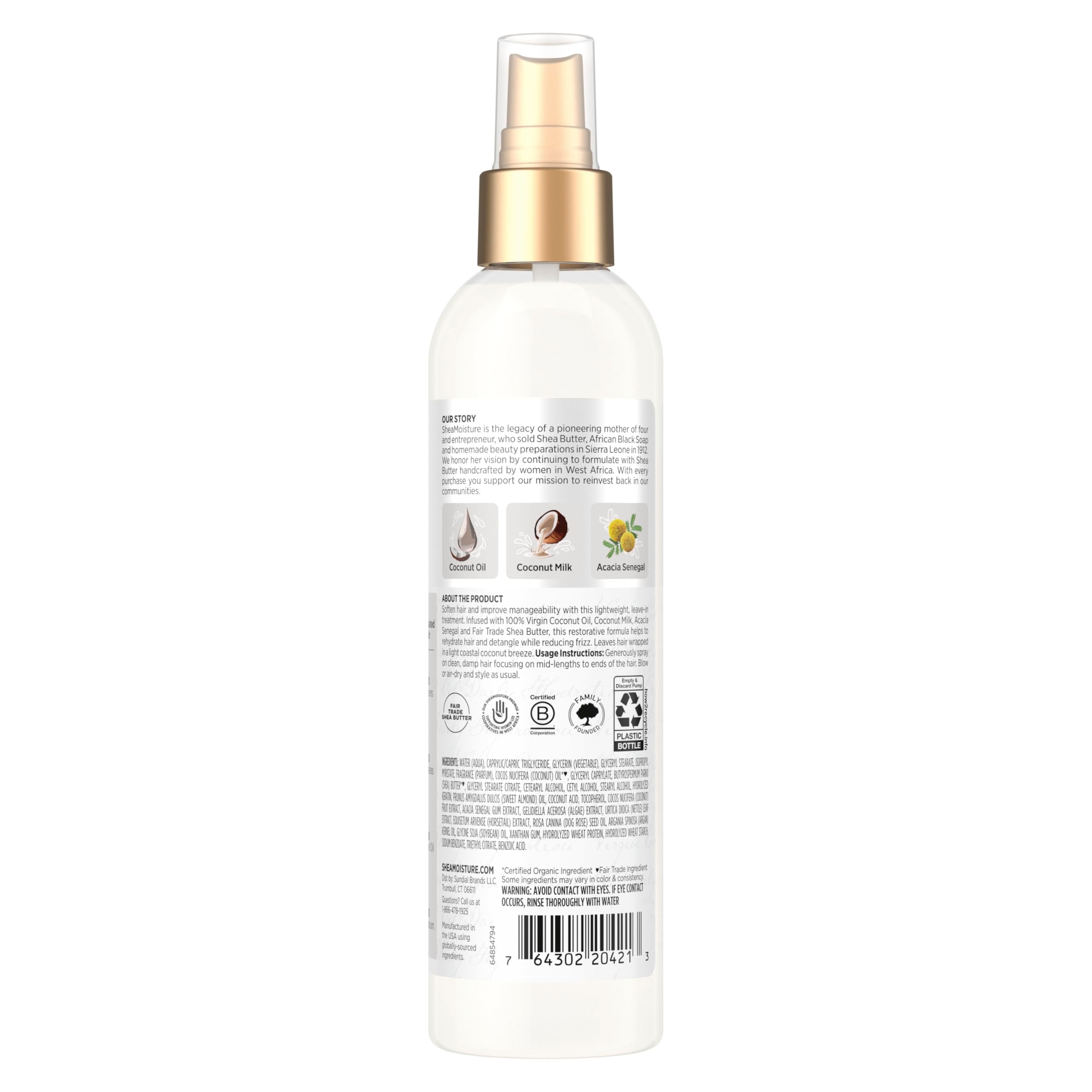 Textura cremosa del acondicionador sin enjuague para cabello, fácil de aplicar.