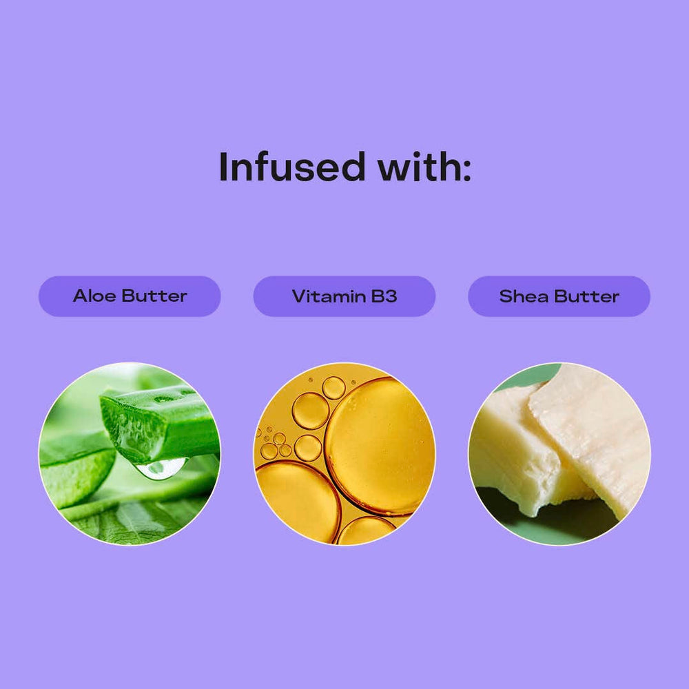 Vitamin B3 icon emphasizes scalp nourishment in SheaMoisture Scalp Moisture Shampoo.