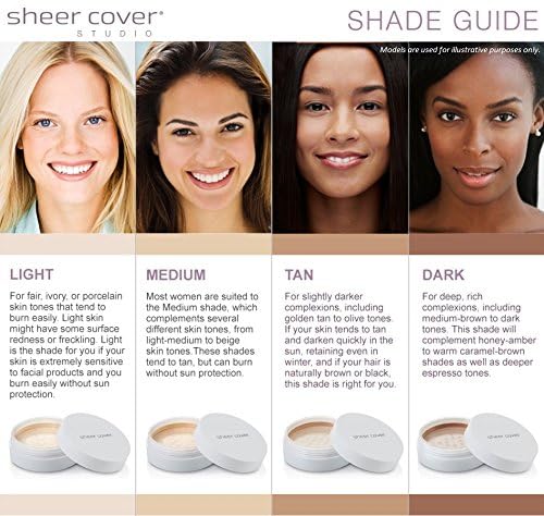 Sheer Cover Studio, estuche elegante: diseño compacto para uso diario.