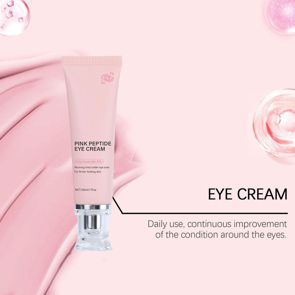 Sheghy PDRN Pink Peptide Eye Serum: aplicación suave bajo los ojos.