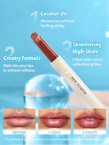 SHEGLAM aceite de coco nutre y suaviza los labios