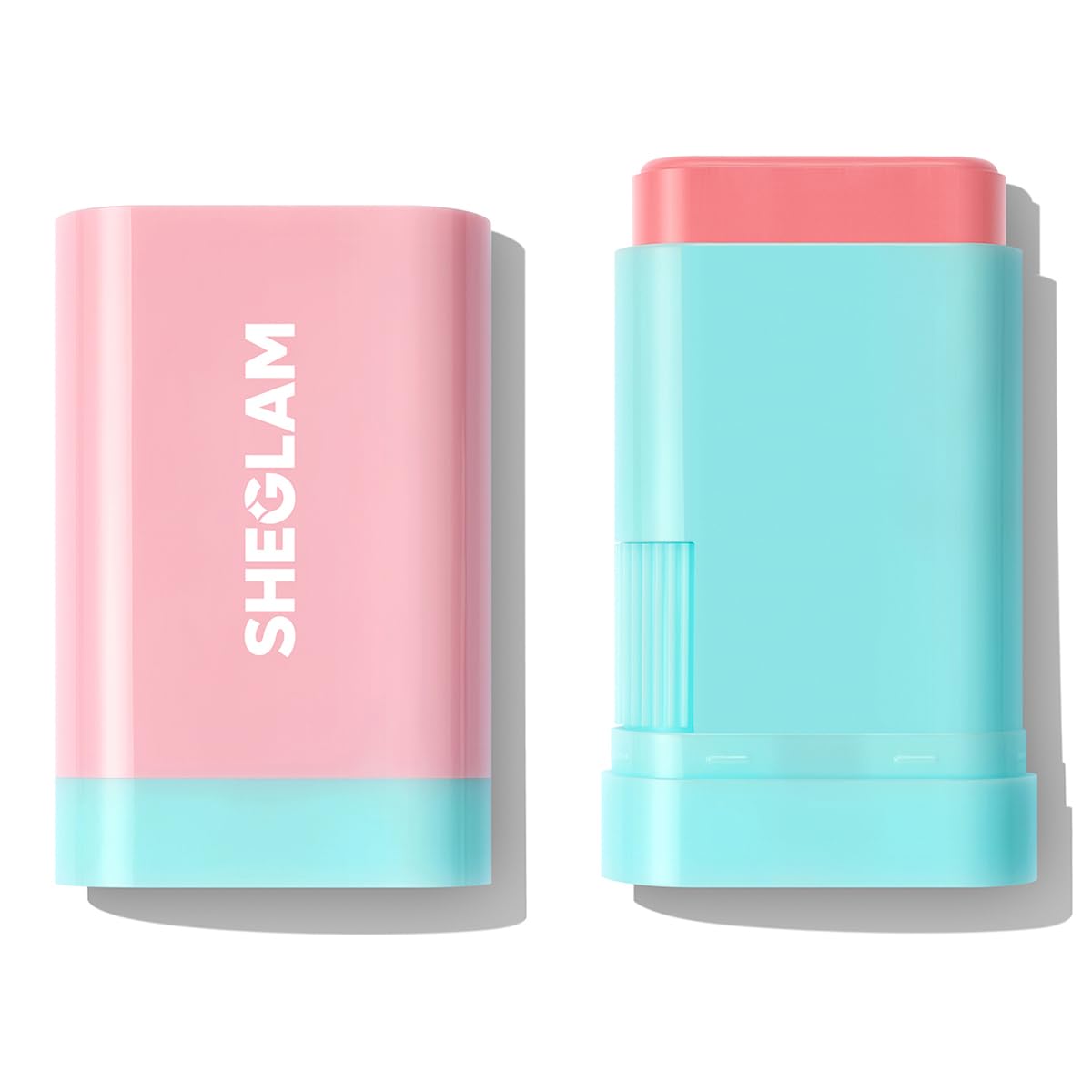 SHEGLAM barra brillo rosado para mejillas y labios, acabado suave.