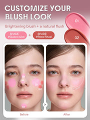 SHEGLAM Rubor rosado con brillo húmedo natural