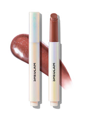 SHEGLAM brillo labial lila violeta en tubo para color intenso y brillo