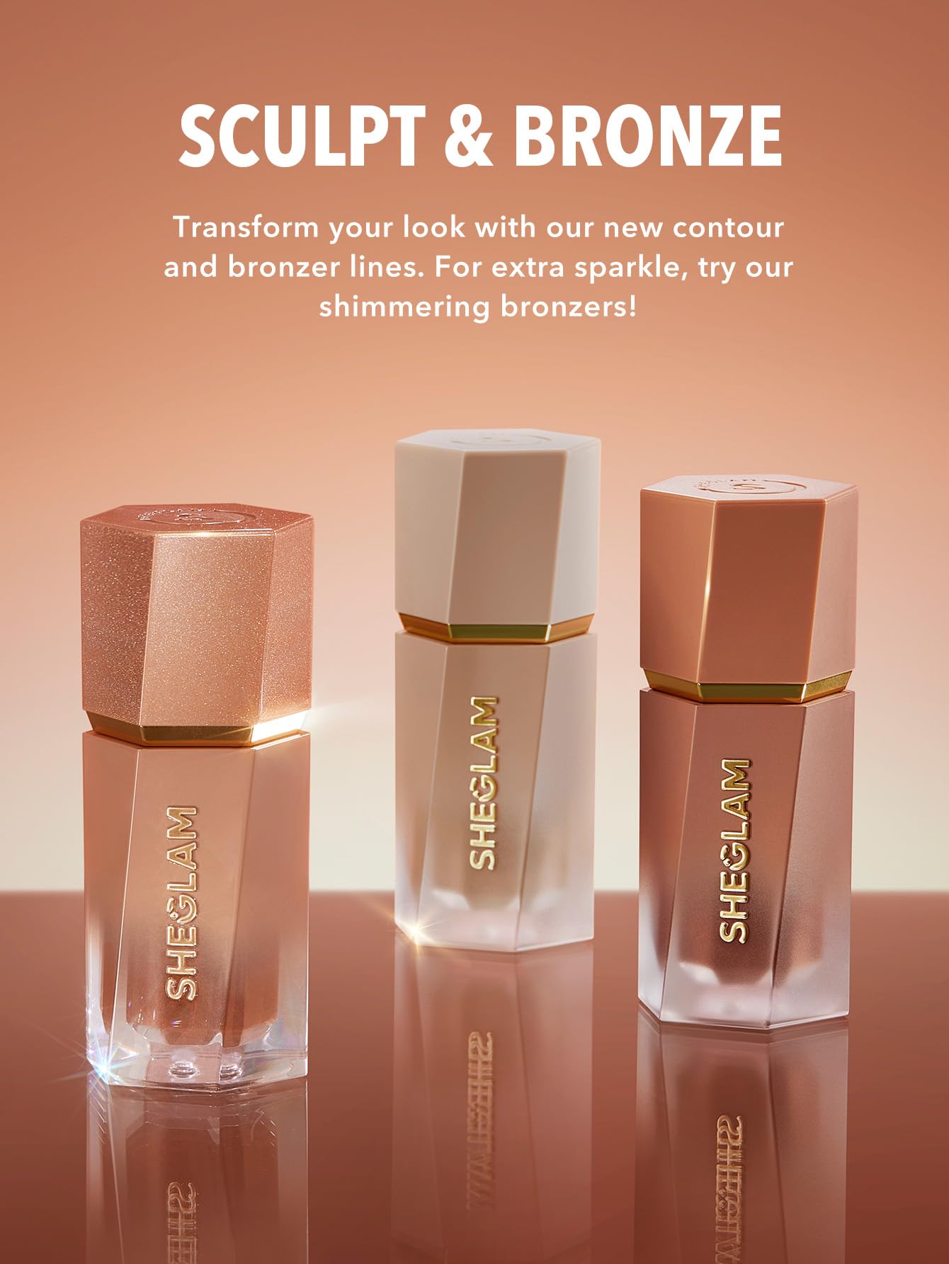 SHEGLAM Bronceado duradero para nariz y mejillas con tono caramelo.