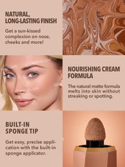 SHEGLAM Bronceador líquido natural con acabado mate suave para rostro.