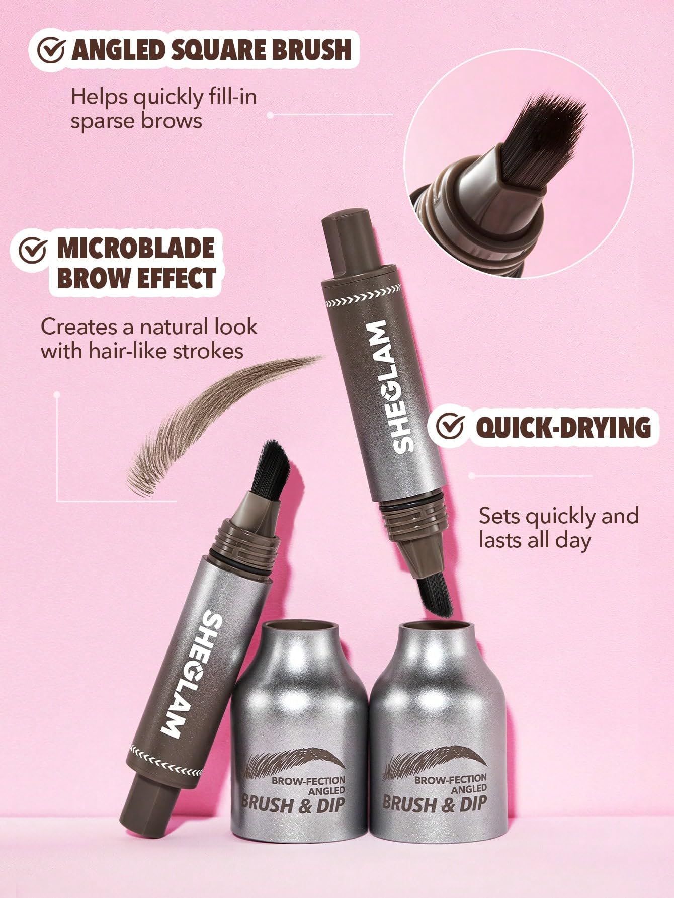 SHEGLAM Brow-Fection efecto pelo por pelo para cejas definidas
