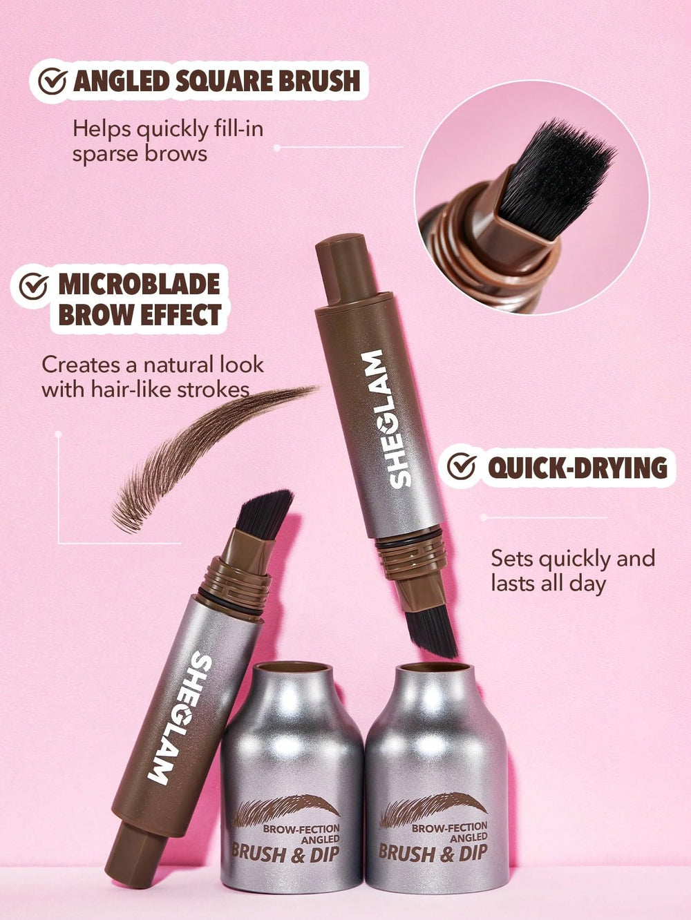 SHEGLAM Brow-Fection pluma microblading con efecto pelo para cejas