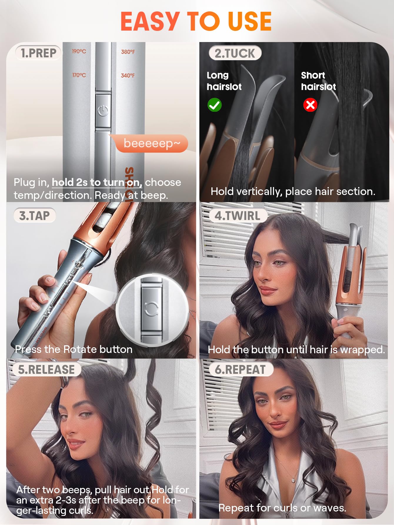 SHEGLAM superficie cerámica para deslizamiento suave en 1 pulgada