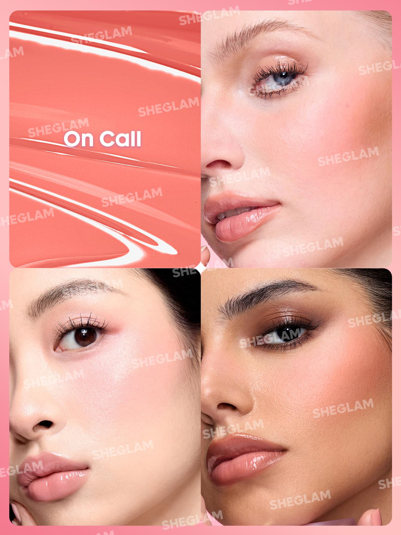 SHEGLAM Color Bloom Blush Líquido resistente al agua para durar todo el día.