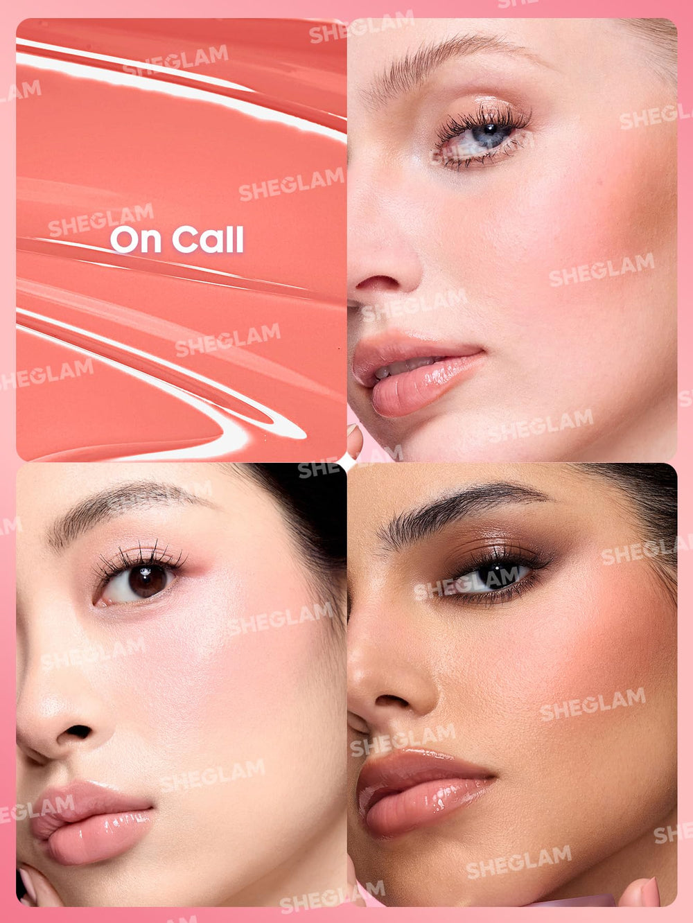 SHEGLAM Color Bloom Blush Líquido resistente al agua para durar todo el día.