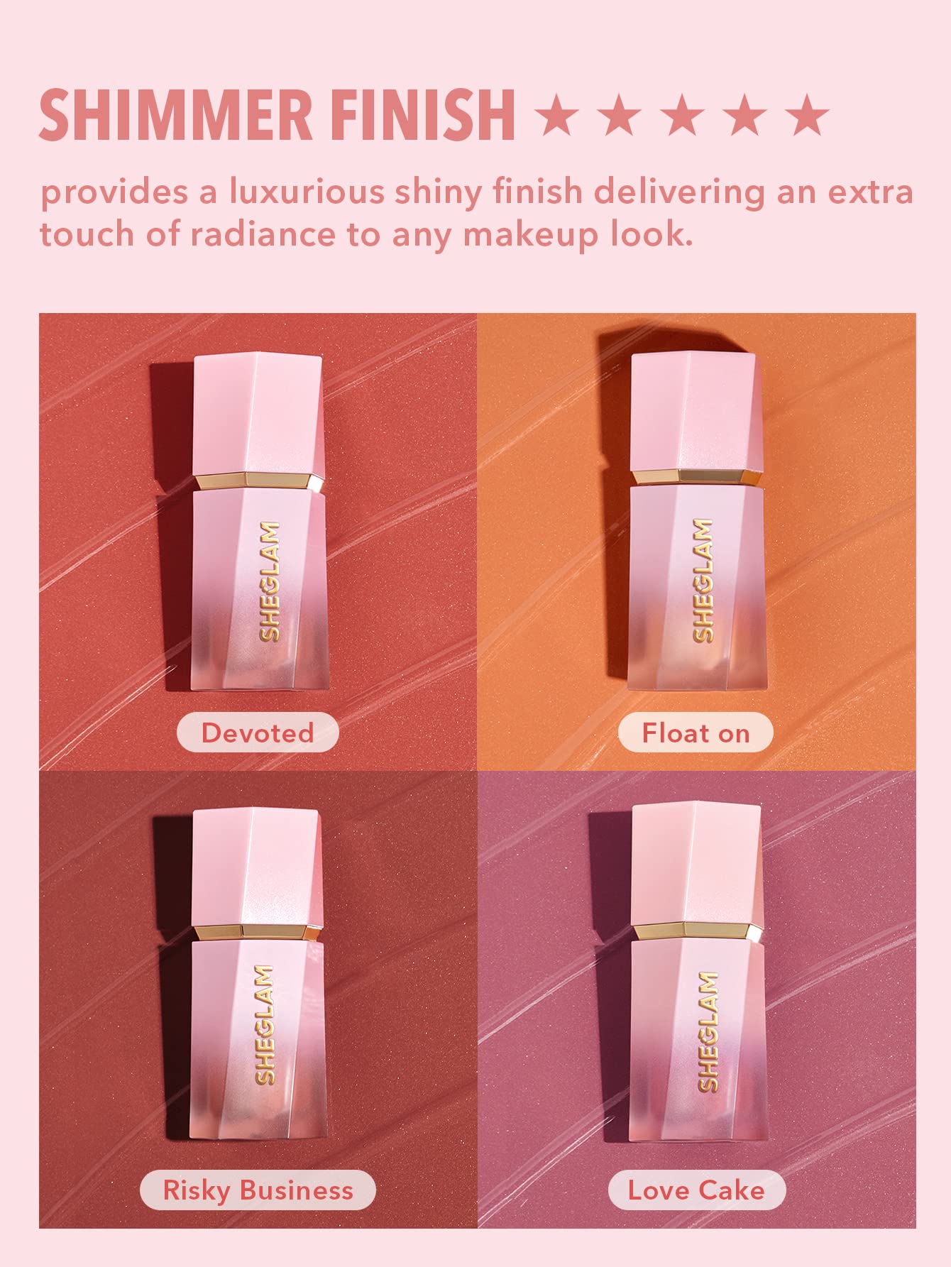 SHEGLAM Color Bloom Dayglow, hidratación con aceites naturales.
