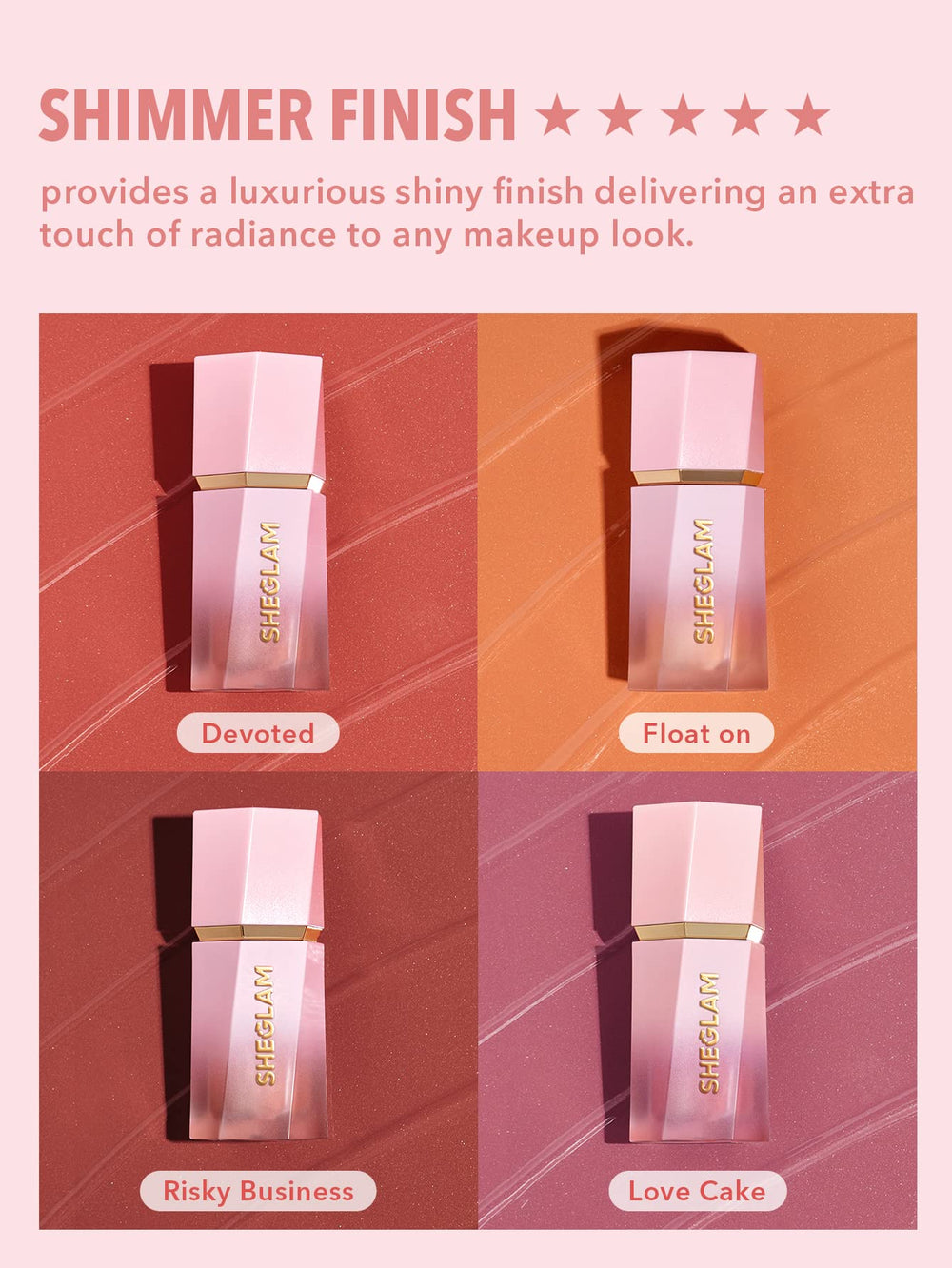 SHEGLAM Color Bloom Dayglow, hidratación con aceites naturales.