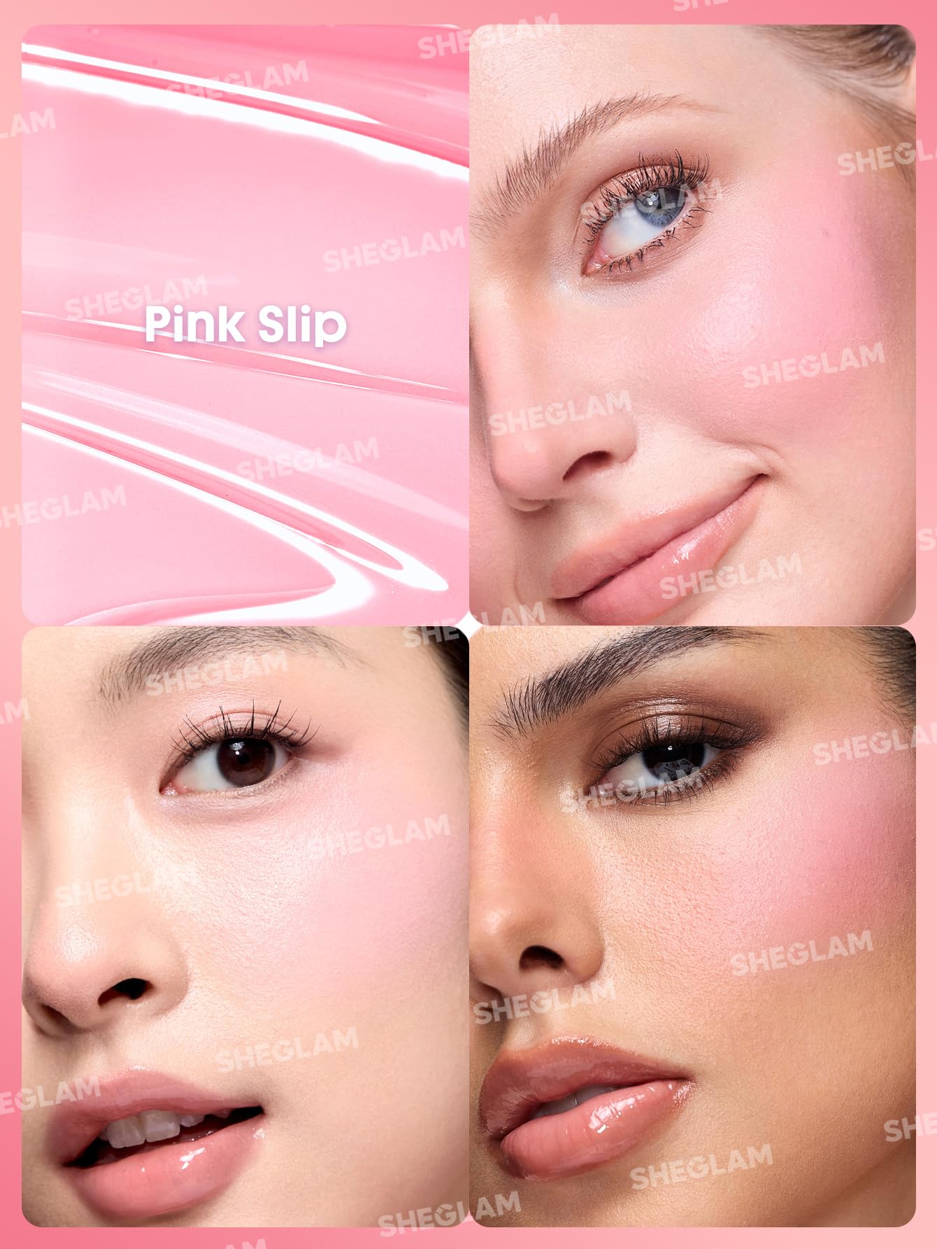 SHEGLAM Color Bloom Rosa Deslizante, contiene vitamina C para iluminar y suavizar la piel.