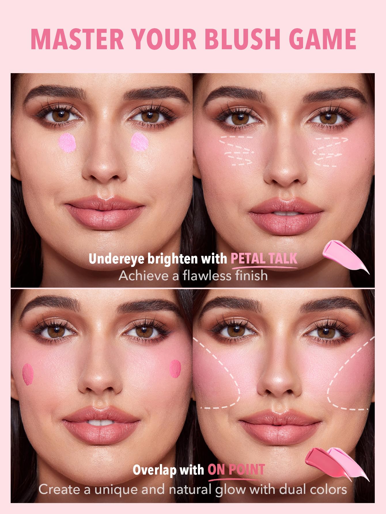 SHEGLAM Color Bloom con aplicador integrado para una aplicación precisa.