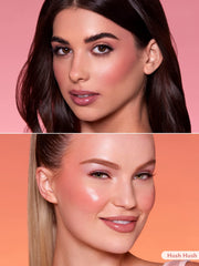 SHEGLAM Color Bloom Rubor Líquido Hush Hush, aplicación suave para mejillas.