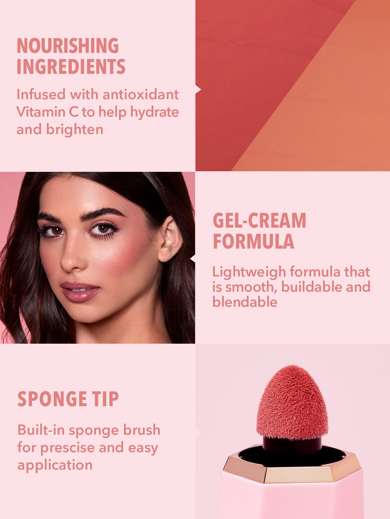 SHEGLAM Color Bloom textura sedosa para maquillaje suave.