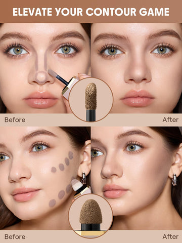 SHEGLAM Precision Sculpt Contorno líquido textura sedosa y difuminación fácil.