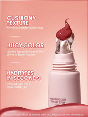 SHEGLAM Crystal Glaze: aplicación suave en labios para color jugoso.