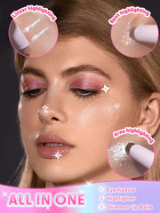 SHEGLAM: delineado preciso con brillo perlado para ojos.