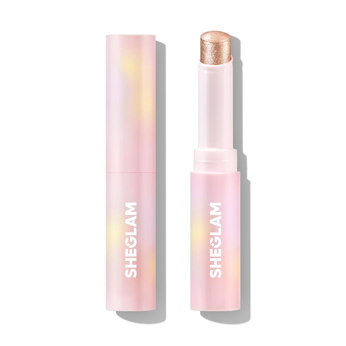 SHEGLAM Crystal Jelly Glaze Stick: sombra de ojos tono champagne con brillo suave.