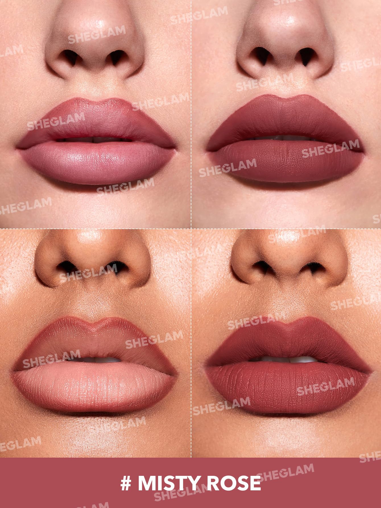 SHEGLAM delineador labial crema con textura mousse, deslizamiento suave.