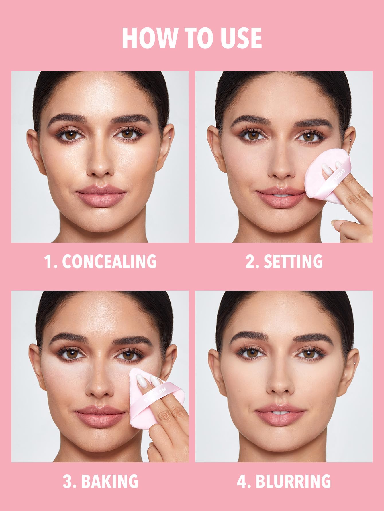 SHEGLAM envase de doble uso para rostro y ojos