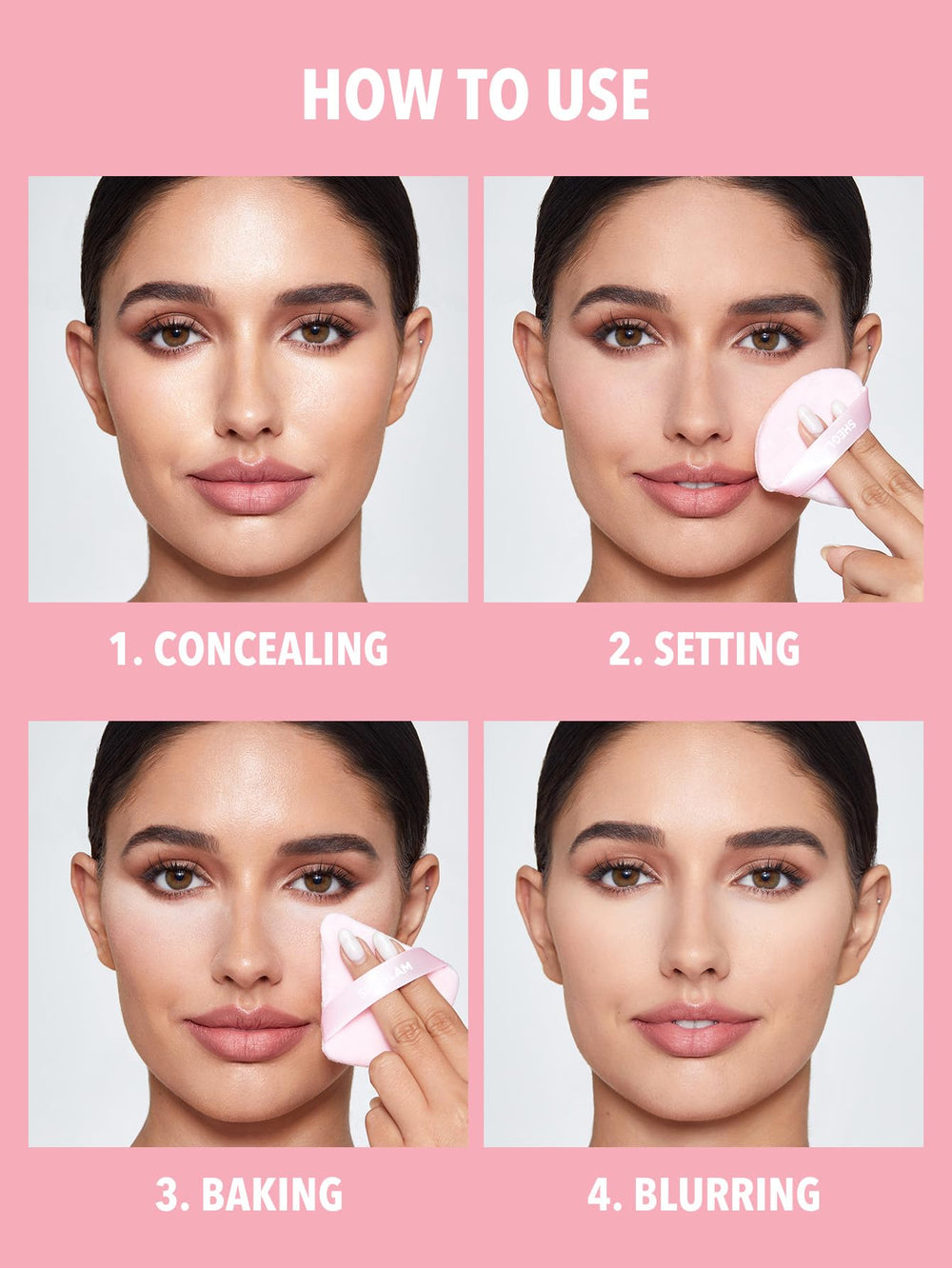 SHEGLAM envase de doble uso para rostro y ojos
