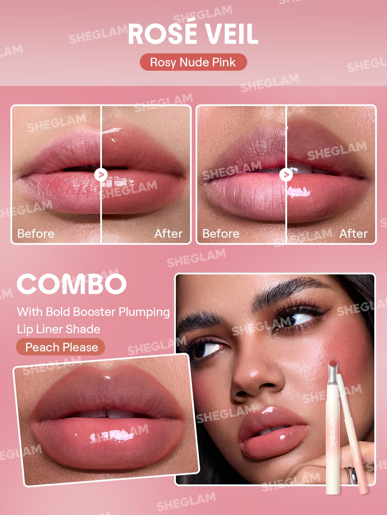 SHEGLAM envase elegante que realza el diseño del producto.