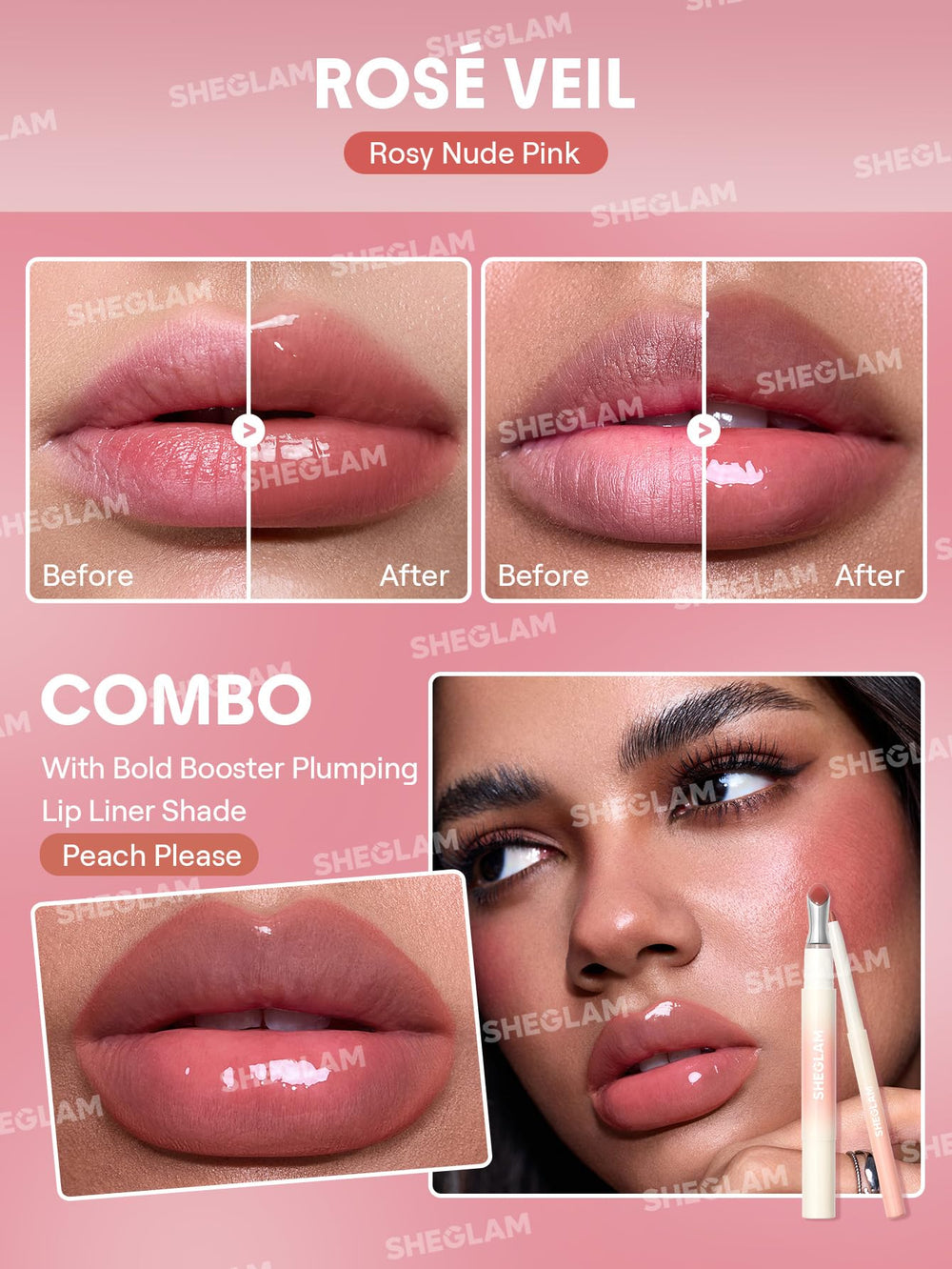 SHEGLAM envase elegante que realza el diseño del producto.