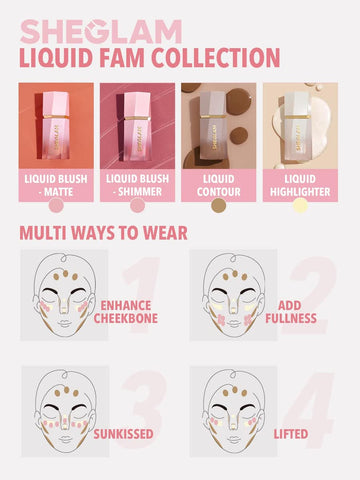 SHEGLAM Glow Bloom ingredientes nutritivos que favorecen la hidratación de la piel