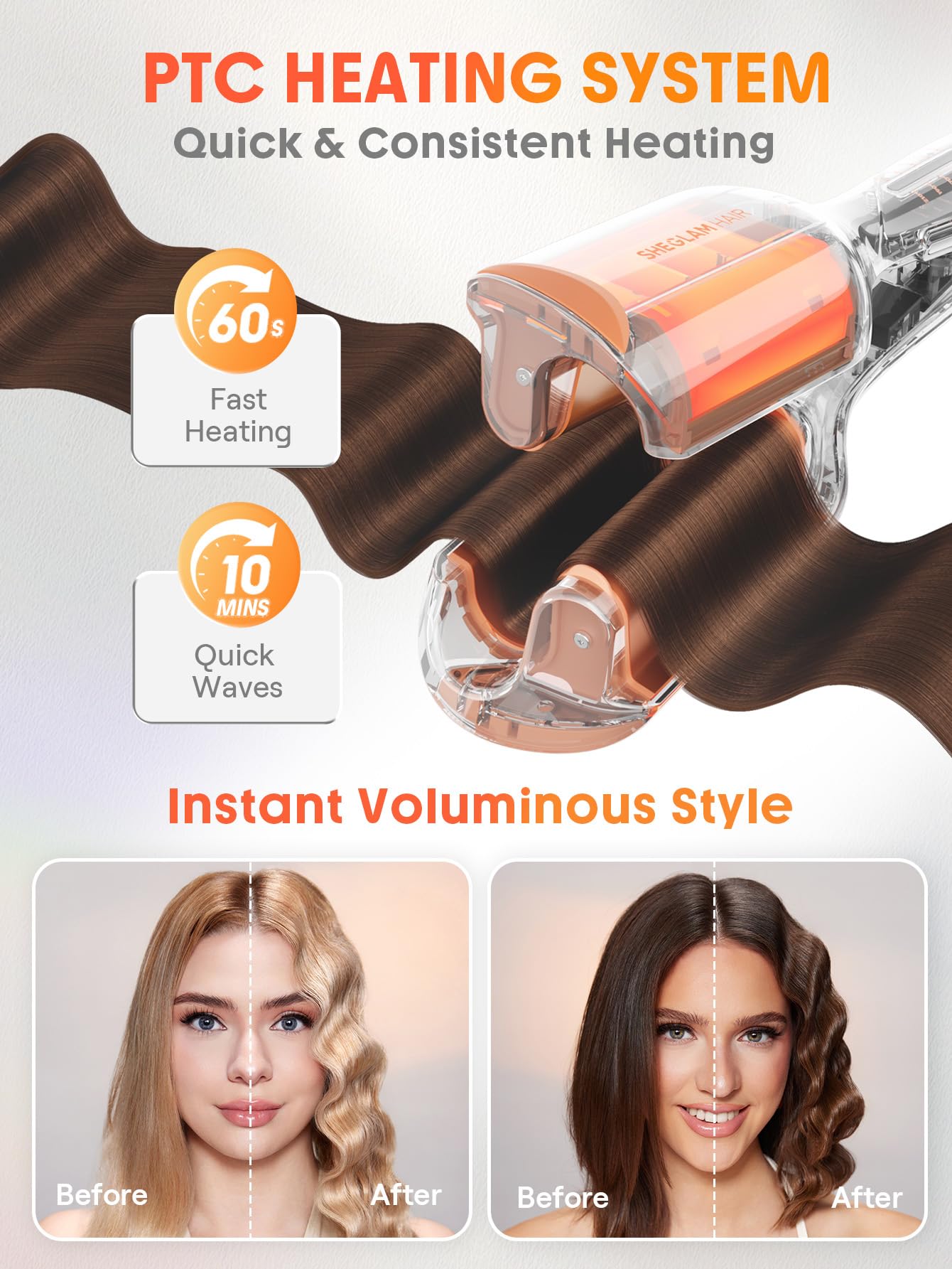Ajustes de temperatura del SHEGLAM para adaptar el peinado a tu tipo de cabello