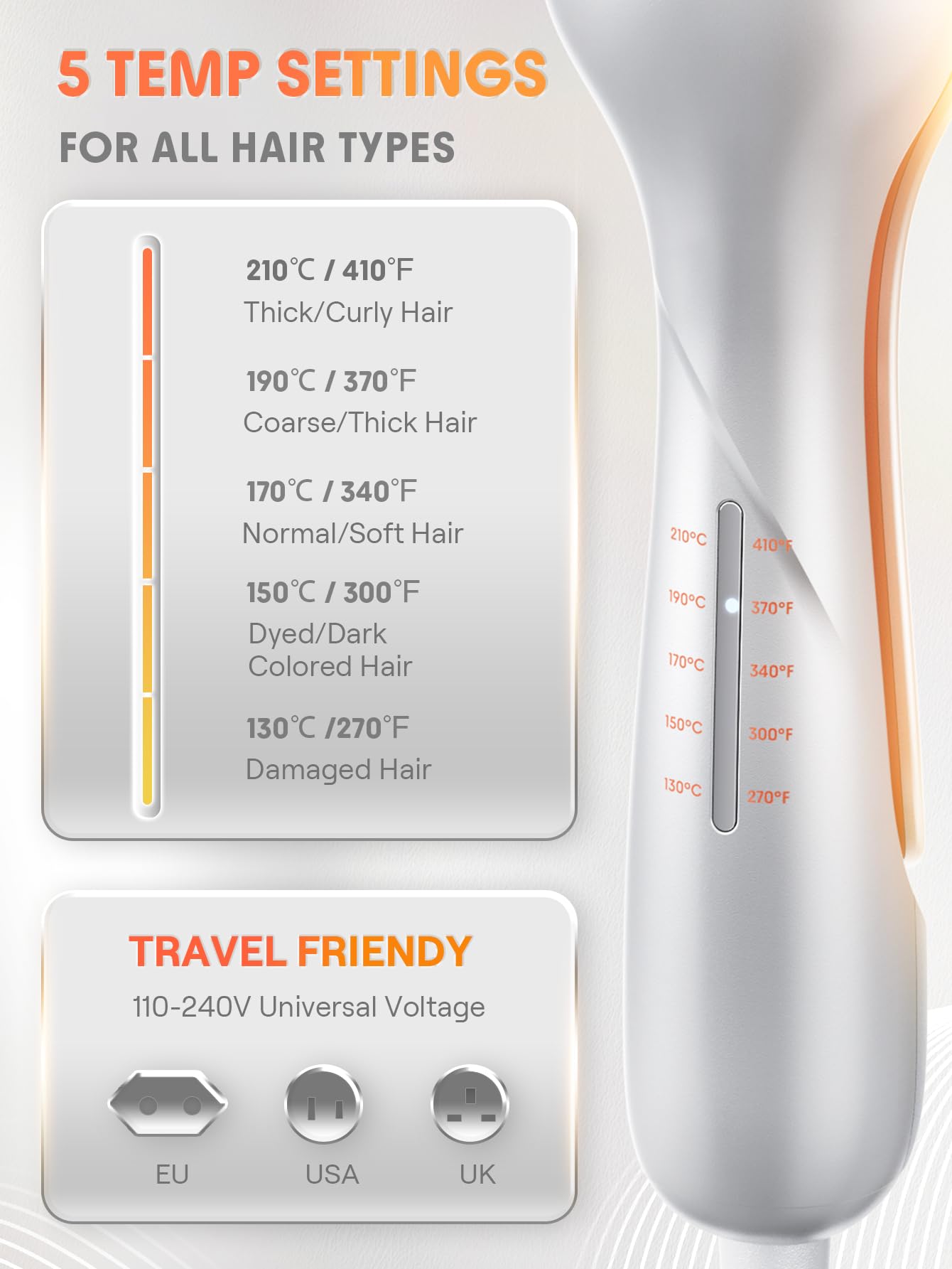 Voltaje dual 110-240V en SHEGLAM perfecto para viajes