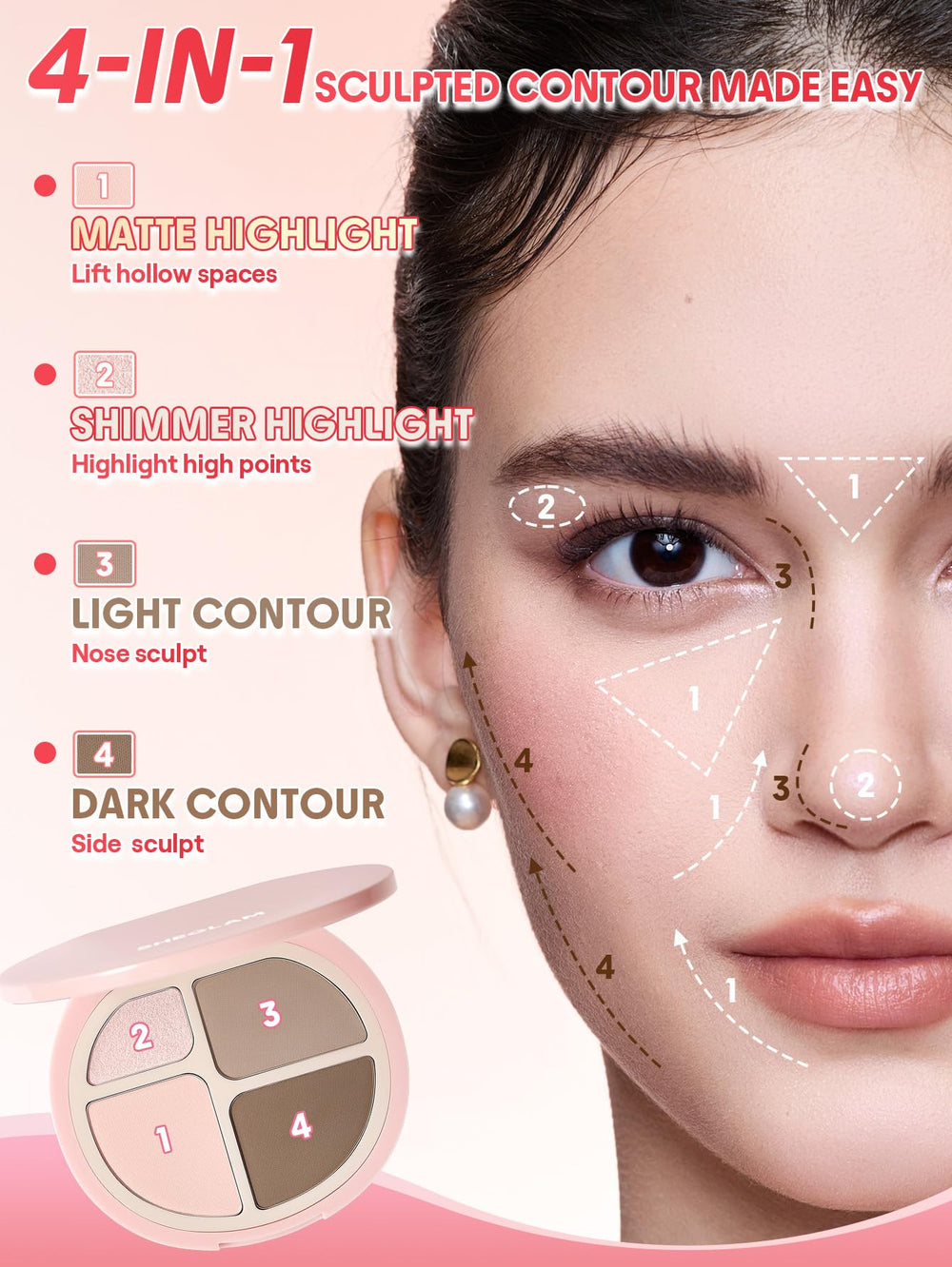 SHEGLAM Hypersculpt aplicación diaria con acabado suave y homogéneo