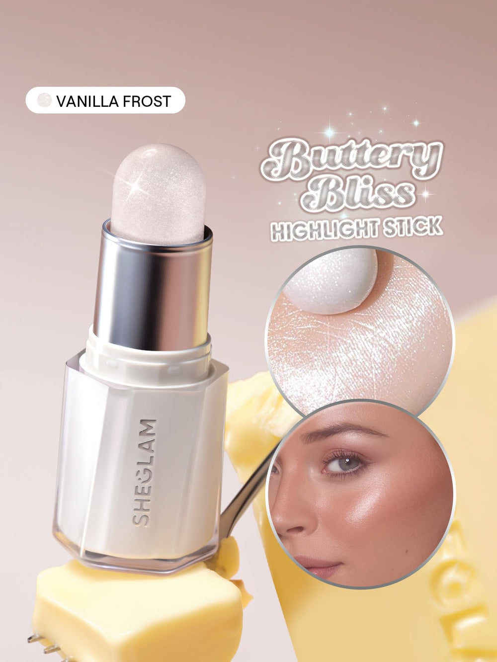 SHEGLAM iluminador en barra brillo ajustable con seis tonos