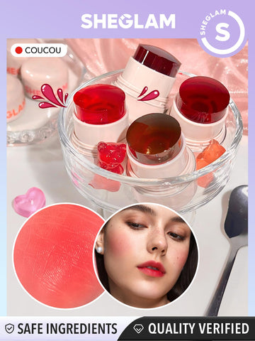 SHEGLAM Jelly-Licious tinte labial y mejillas para un aspecto natural y duradero.
