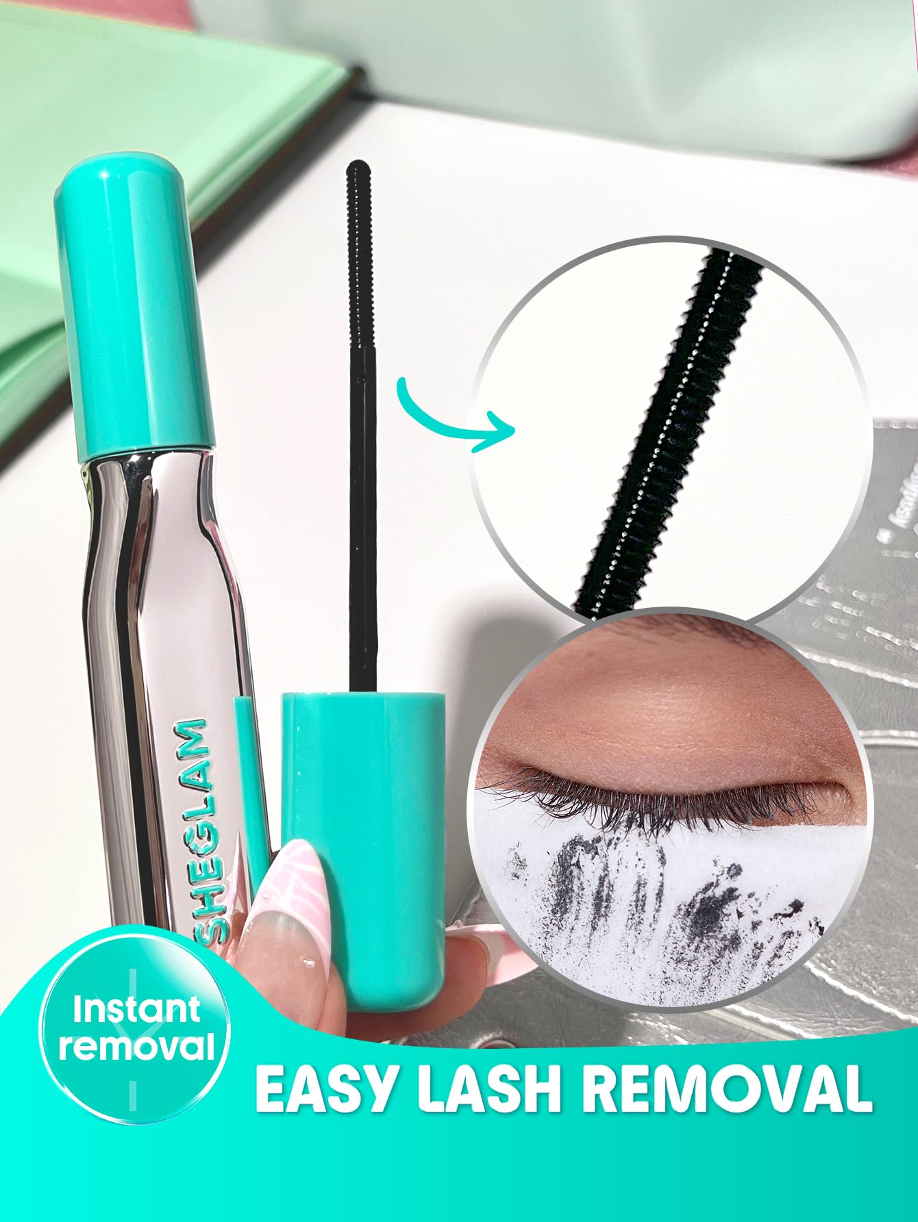SHEGLAM Lashlighter EZ Remove desmaquilla sin fricción cuidando pestañas