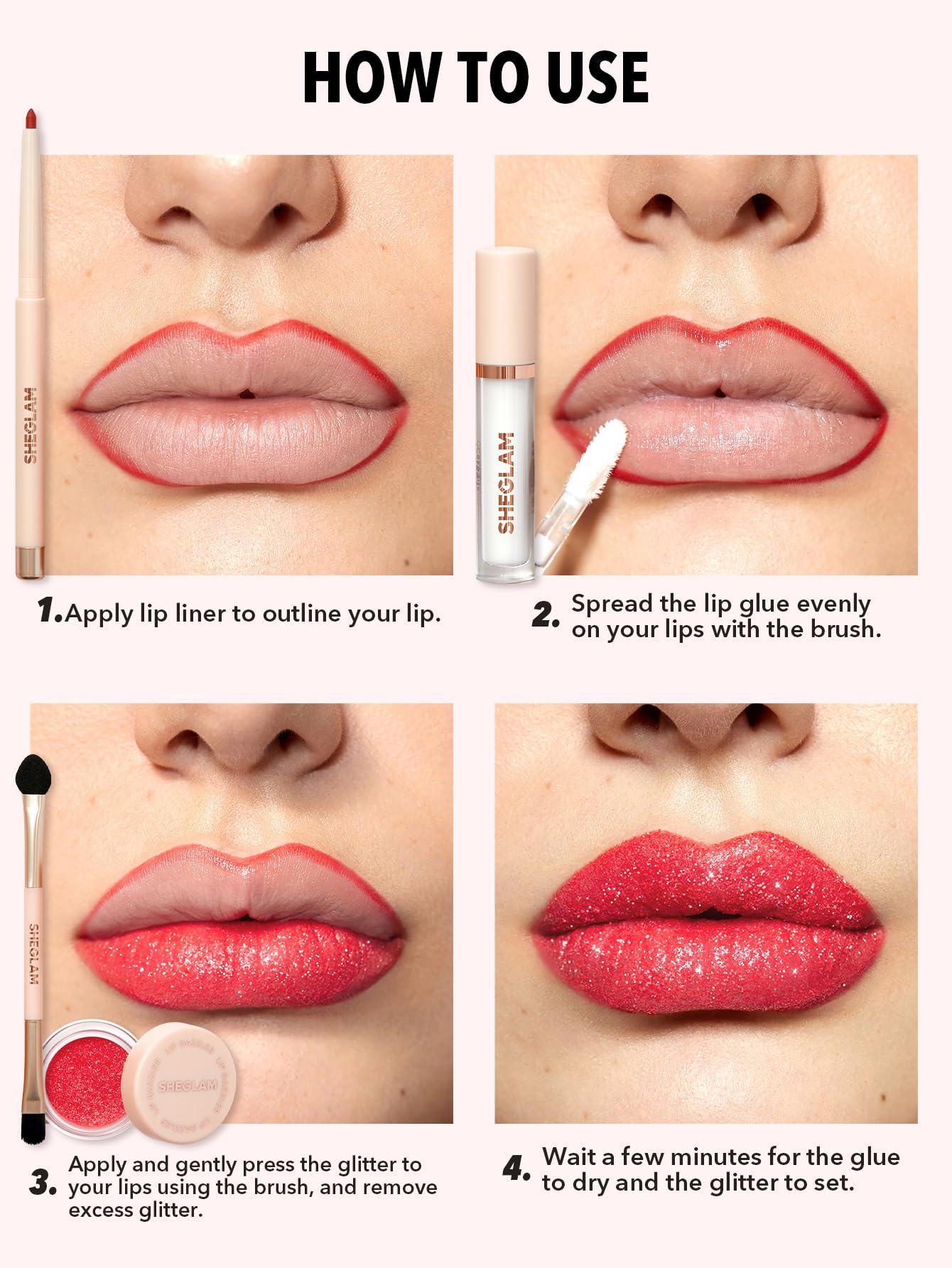 SHEGLAM Lip Dazzler Kit: aplicador para delinear y aplicar con precisión