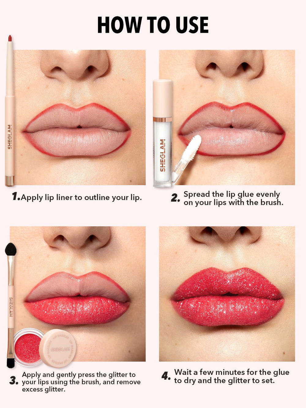 SHEGLAM Lip Dazzler Kit: aplicador para delinear y aplicar con precisión