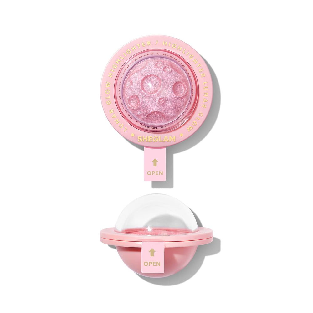 SHEGLAM Lunar Glow iluminador con efecto holográfico para rostro, brillo sutil.