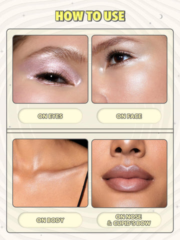 SHEGLAM Lunar Glow textura sedosa que se desliza fácilmente.