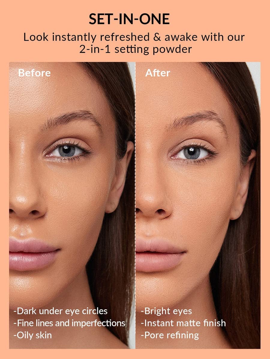 SHEGLAM maquillaje fijado todo el día con polvo de acabado