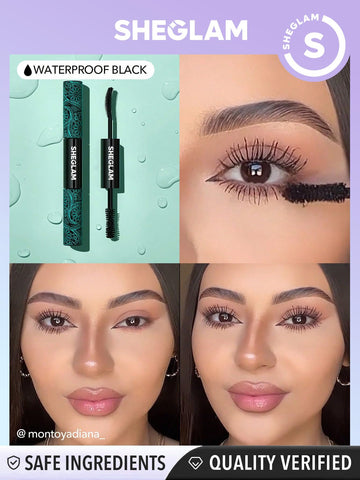 SHEGLAM Mascara 2 en 1 añade volumen visible a las pestañas