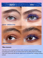 SHEGLAM Todo-en-Uno Mascara azul con aplicador curvo para rizar pestañas