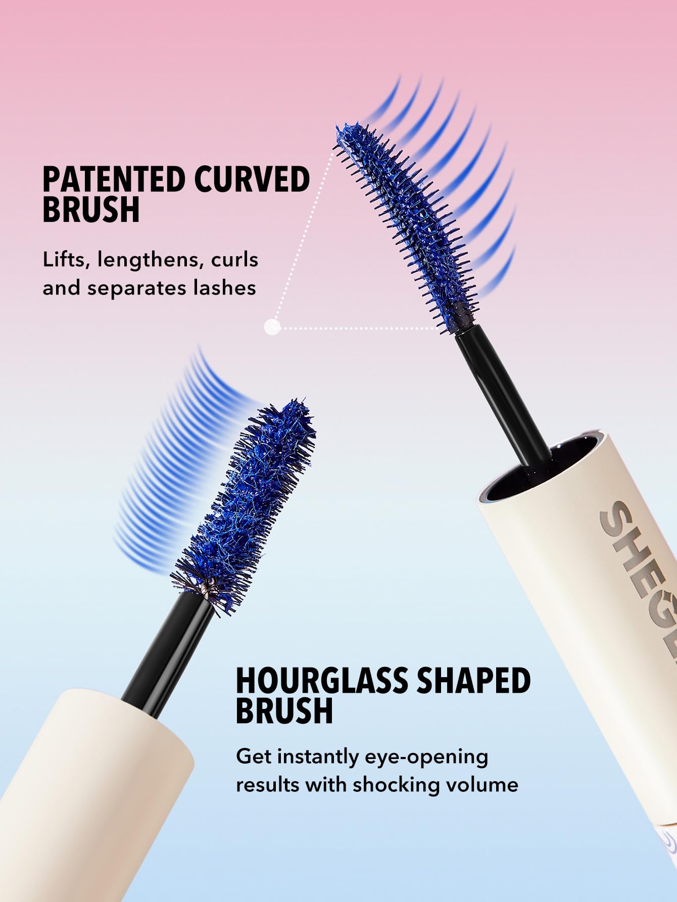 SHEGLAM Todo-en-Uno Mascara azul envase compacto ideal para viaje