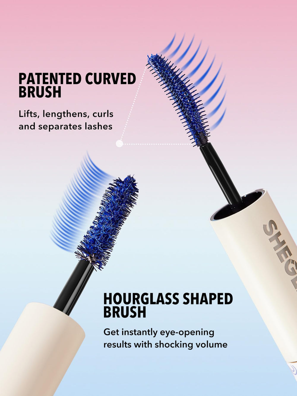 SHEGLAM Todo-en-Uno Mascara azul envase compacto ideal para viaje